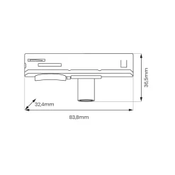 Złączka Track Biały Do Lampy Wiszącej 1-Obwodowy (ML2128) - Milagro