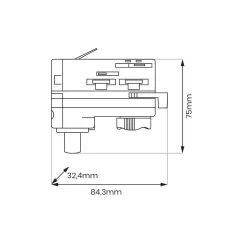 Złączka Track Czarny Do Lampy Wiszącej 3-Obwodowy (ML2144) - Milagro