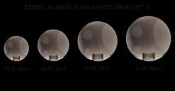 Zestaw 10 kloszy BUBBLES Szkło SHADES SET 10 Dymiony (AZ5873) - Azzardo
