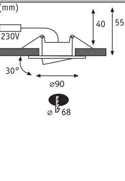 Zestaw 10 Opraw wbudowanych, 3- stopniowa regulacja barwy, 550lm, Biała (PL98197) - PAULMANN