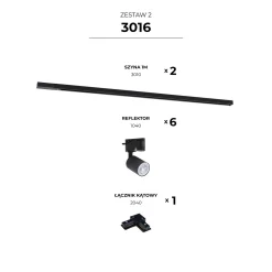 ZESTAW 2 SZYNOPRZEWODY BLACK JEDNOOBWODOWY (3016) - Zuma Line