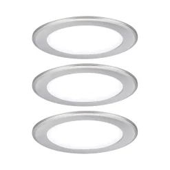 Zestaw opraw meblowych do wbudowania EBL SET 3x2,5W 3x180lm 3000K 12V żelazo szczotkowane / tworzywo sztuczne (PL93116) - PAULMANN