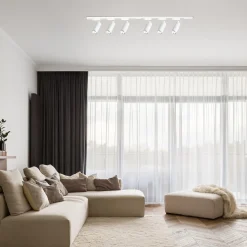 Zestaw Oprawa Mica Track Biały + Chrom 6xGU10 2m (ML2107) - Milagro