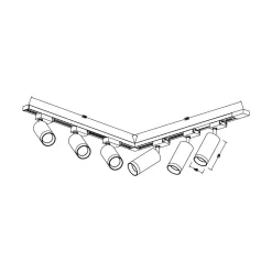 Zestaw Oprawa Mica Track Biały + Chrom 6xGU10 2m (ML2107) - Milagro