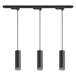 Zestaw Oprawa Pipe Ring Track Zwis Czarny 3xGU10 1m (ML2079) - Milagro