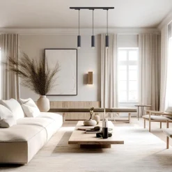 Zestaw Oprawa Pipe Ring Track Zwis Czarny 3xGU10 1m (ML2079) - Milagro