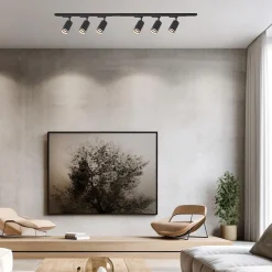 Zestaw Oprawa Pipe Ring Track Czarny 6xGU10 2m (ML2085) - Milagro