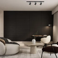 Zestaw Oprawa Pipe Ring Track Czarny 3xGU10 1m (ML2083) - Milagro