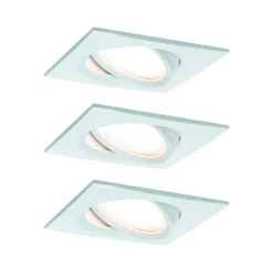 Zestaw Oprawa wbudowana Nova Plus Coin ściemniana ruchoma LED 3x6,8W 633lm 2700K Biały Mat/Aluminium (PL93678) - PAULMANN