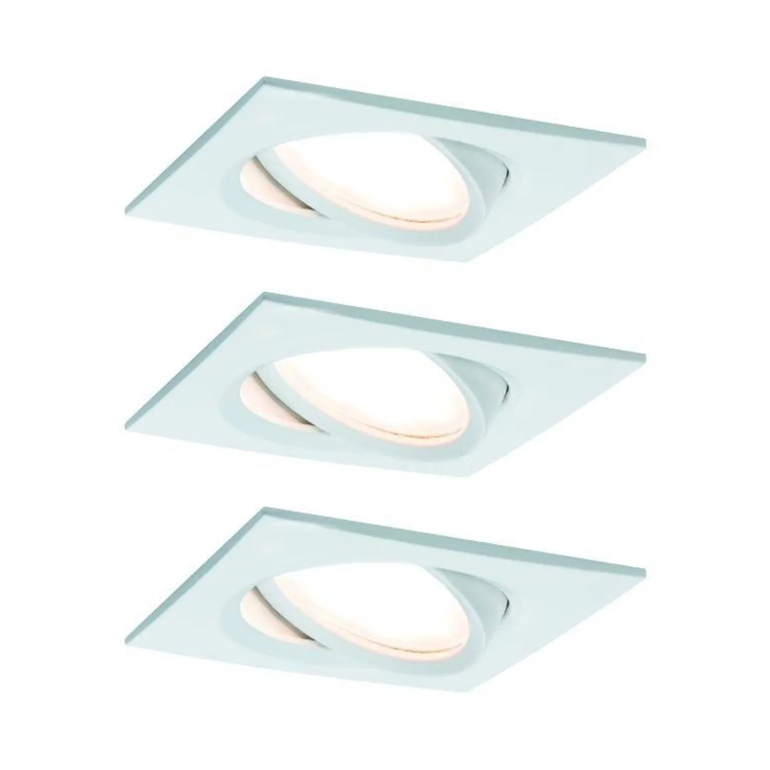 Zestaw Oprawa wbudowana Nova Plus Coin ściemniana ruchoma LED 3x6,8W 633lm 2700K Biały Mat/Aluminium (PL93678) - PAULMANN