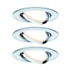 Zestaw Oprawa wbudowana Nova Coin LED 3-st ściemnianie ruchoma 3x6,5W 2700K 230V Chrom/Aluminium (PL93488) - PAULMANN