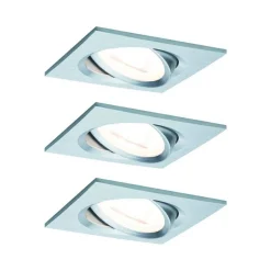 Zestaw Oprawa wbudowana Nova Coin LED 3-st ściemnianie ruchoma 3x6,5W 2700K 230V Aluminium (PL93492) - PAULMANN