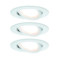 Zestaw Oprawa wbudowana Nova Coin LED 3-st ściemnianie ruchoma 3x6,5W 2700K 230V Biały Mat/Aluminium (PL93485) - PAULMANN