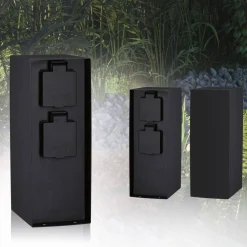 Zewnętrzna kolumna zasilajaca RIO 2GN. 230V IP44 stal szlachetna / antracyt (PL94657) - PAULMANN