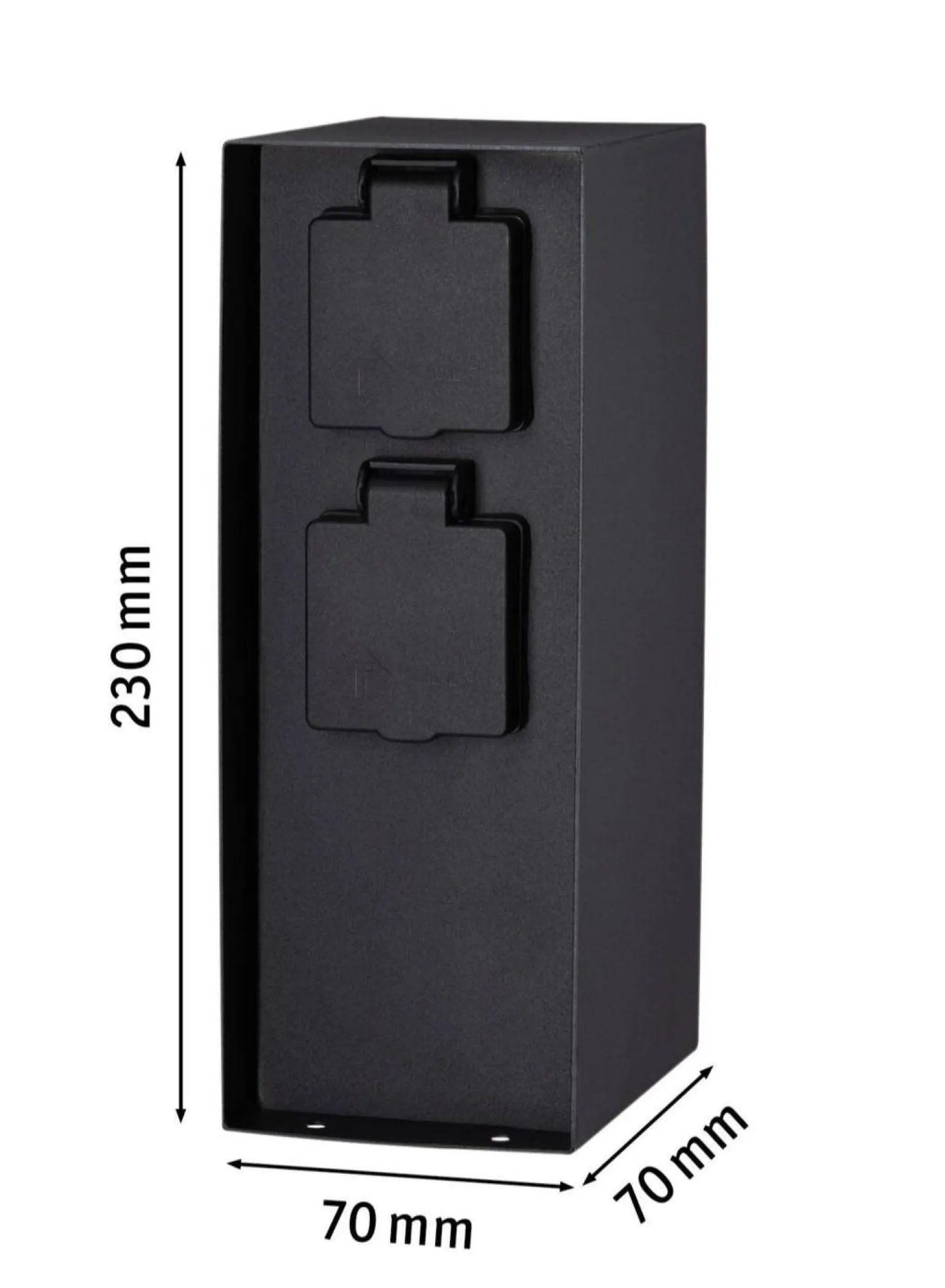 Zewnętrzna kolumna zasilajaca RIO 2GN. 230V IP44 stal szlachetna / antracyt (PL94657) - PAULMANN