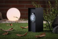 Zewnętrzna kolumna zasilająca RIO 2GN. 230V + programator czasowy IP44 stal szlachetna / antracyt (PL94314) - PAULMANN