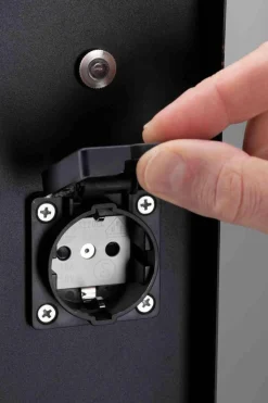 Zewnętrzna kolumna zasilająca RIO 3GN. 230V + czujnik zmierzchu 230V IP44 stal szlachetna / antracyt (PL94315) - PAULMANN