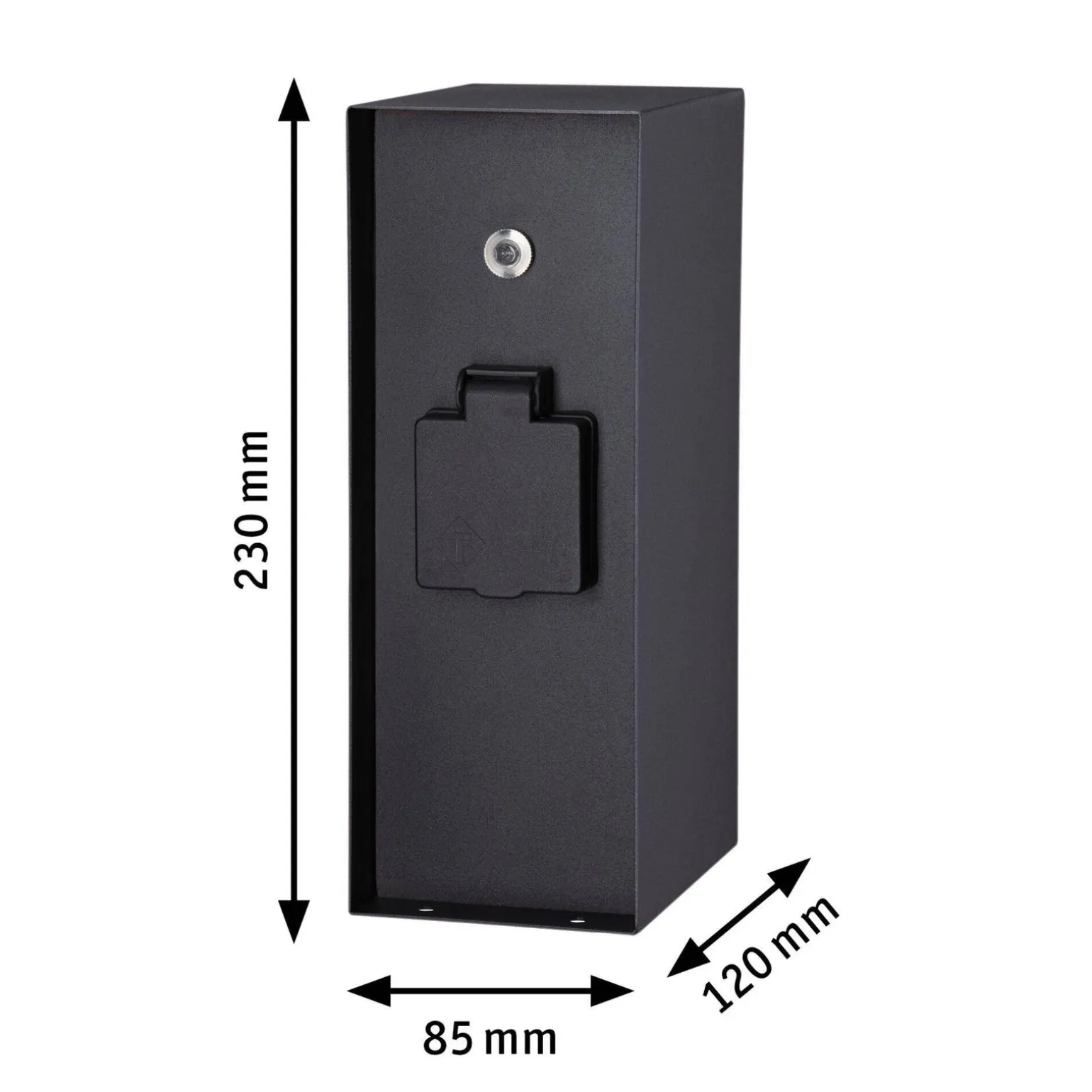 Zewnętrzna kolumna zasilająca RIO 3GN. 230V + czujnik zmierzchu 230V IP44 stal szlachetna / antracyt (PL94315) - PAULMANN