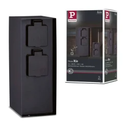 Zewnętrzna kolumna zasilajaca RIO 4GN. 230V IP44 stal szlachetna / antracyt (PL94313) - PAULMANN