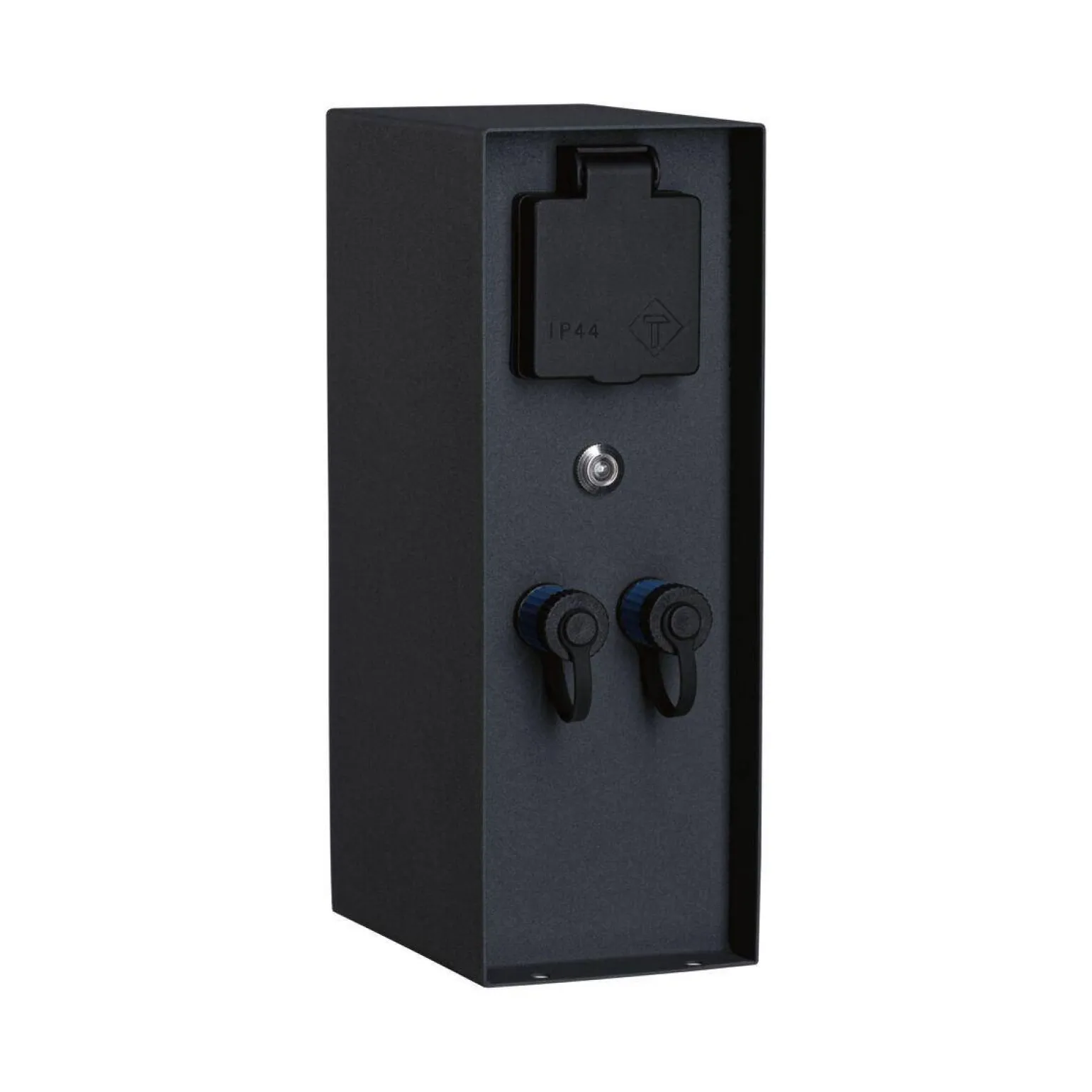 Zewnętrzna kolumna zasilająca RIO 2GN. 24V Plug & Shine + 2GN. 230V IP44 + czujnik zmierzchu stal szlachetna / antracyt (PL94701) - PAULMANN