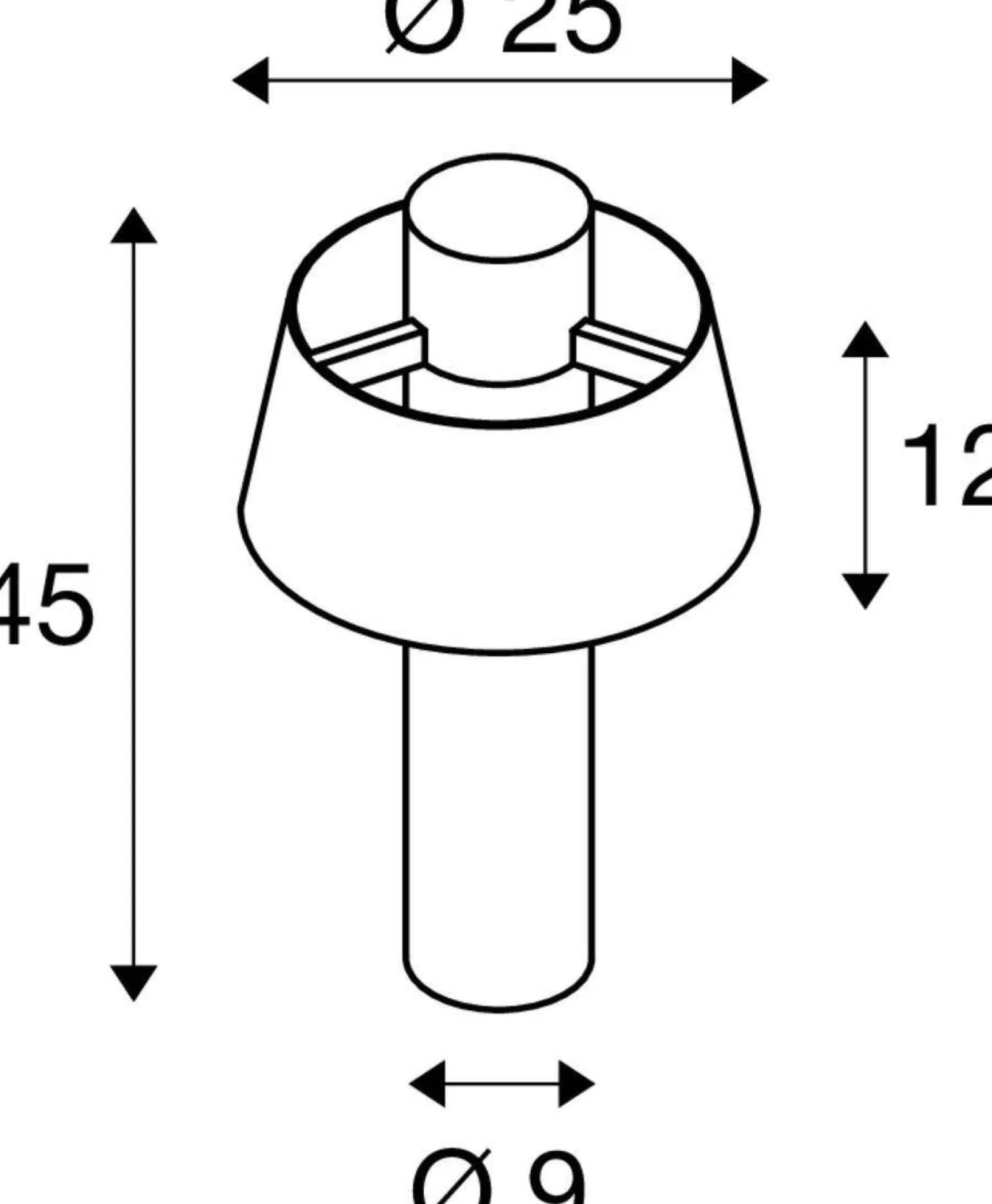 Zewnętrzna lampa stojąca PHOTONI 45 , czarna (1007587) - SLV