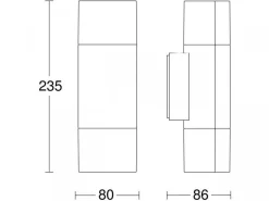 Zewnętrzna oprawa na ścianę bez czujnikaLED LIGHT L 910 antracytowy (ST078720) - STEINEL