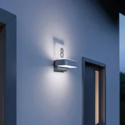 Zewnętrzna oprawa na ścianę z czujnikiem ruchu i zmierzchu LED L 820 S SI (ST087579) - STEINEL