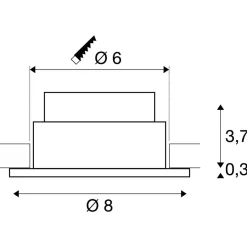 Zewnętrzna oprawa sufitowa wpuszczana LED PATTA-I, okrągła (1002099) - SLV