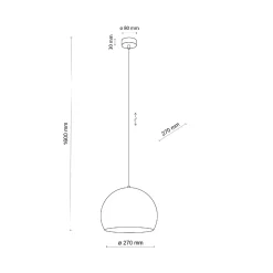 ZOE BRICK LAMPA WISZACA 1 M (10175) - TK Lighting