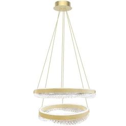 Złota lampa wisząca do salonu PRECIOSA 85W LED (ML1000) - Milagro