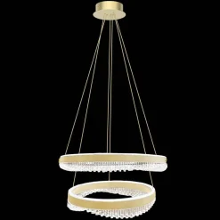 Złota lampa wisząca do salonu PRECIOSA 85W LED (ML1000) - Milagro