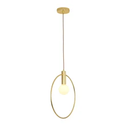 Złota lampa wisząca przy łóżku Bella 25 cm (DP0001A-250R) - Step into Design