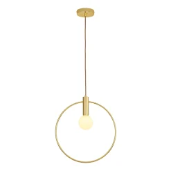 Złota lampa wisząca przy lustrze Bella 40 cm (DP0001A-400R) - Step into Design