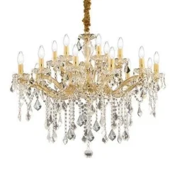 Złoty żyrandol FLORIAN SP18 (75181) Ideal Lux - 18 "świeczek"