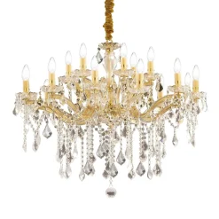 Złoty żyrandol FLORIAN SP18 (75181) Ideal Lux - 18 "świeczek"
