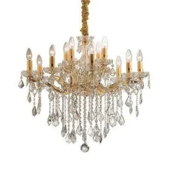 Złoty żyrandol FLORIAN SP12 (35611) Ideal Lux - 12 "świeczek"
